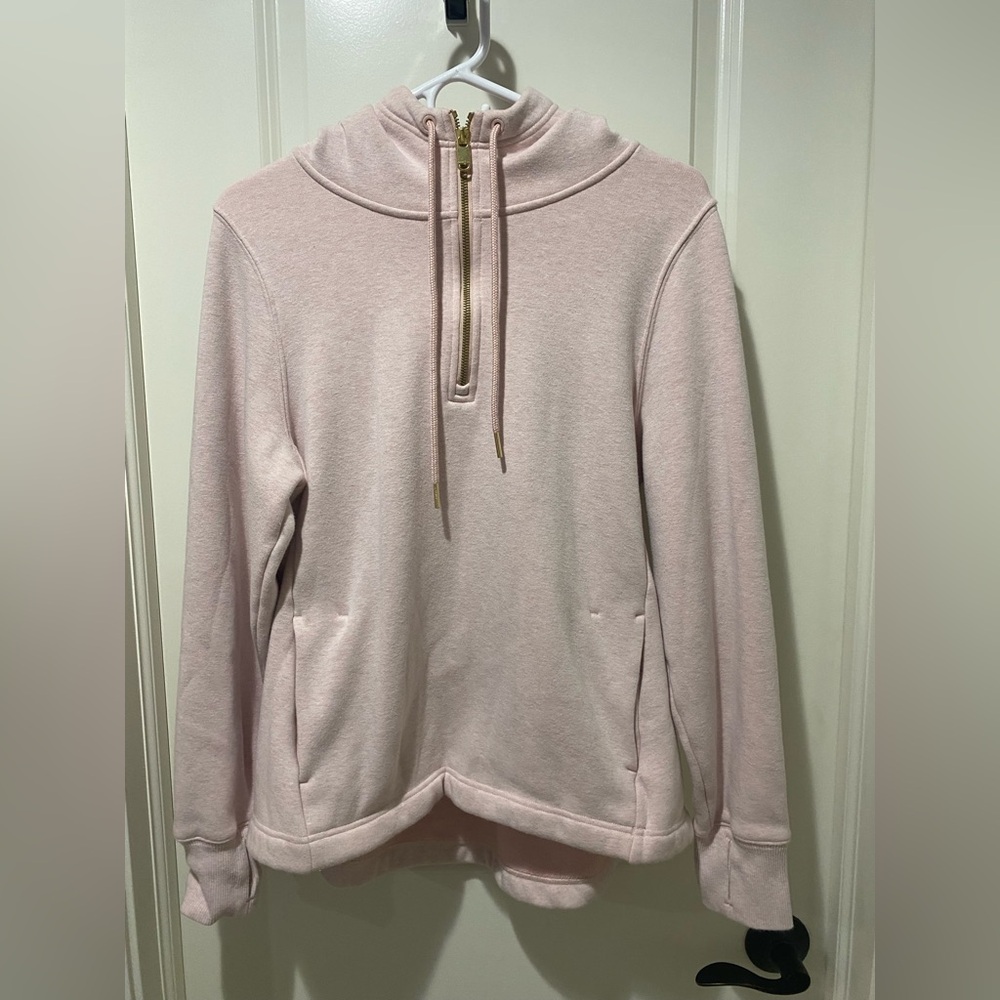 Athleta Orchid Pink Cozy Karma 1/4 Quarter Zip Hoodie Sweatshirt